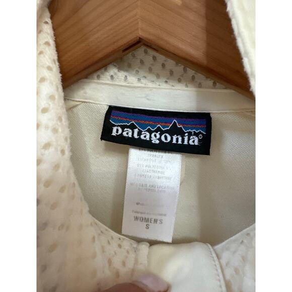 Patagonia Polartec Power Dry Ivory Full Zip Soft Shell Full Zip Jacket Small - Picture 8 of 10